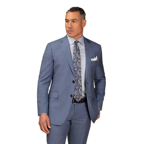 Rembrandt Cooper Pale Blue Sharkskin Suit Jacket